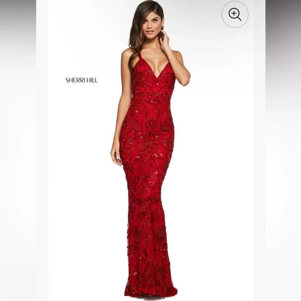 Sherri Hill Red Sequin Gown 10 NWT (CCC)